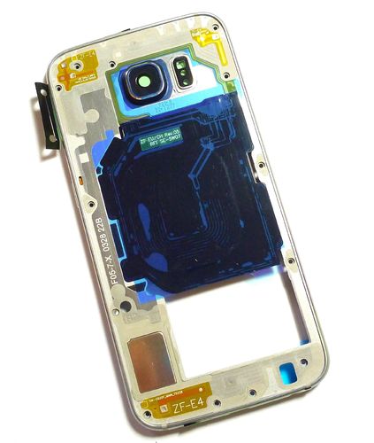 Samsung Galaxy S6 SM-G920F Middle Frame + Camera Lens Black