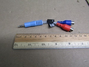 GENDER CABLE DC TO RCA CABLE 2P L100 UL2